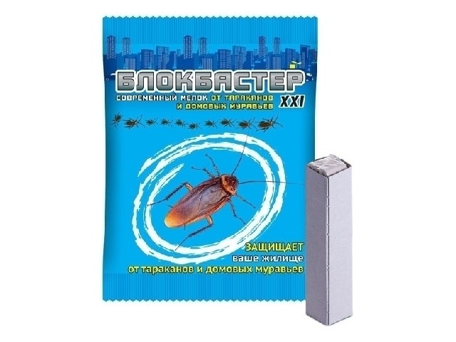 Блокбастер XXI мелок. От тараканов и домовых муравьев. (пакет 10 гр.) ВХ